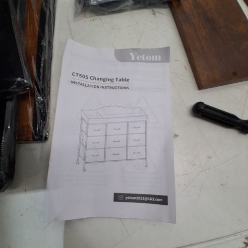 YETOM 9-DRAWER BABY CHANGING TABLE - RUSTIC BROWN (MODEL: CT505) image 5
