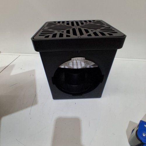 NDS SQUARE CATCH BASIN DRAIN KIT WITH 2 OPENINGS- 9"- BLACK (MODEL :NDS900BKITRTL1PK) image 2