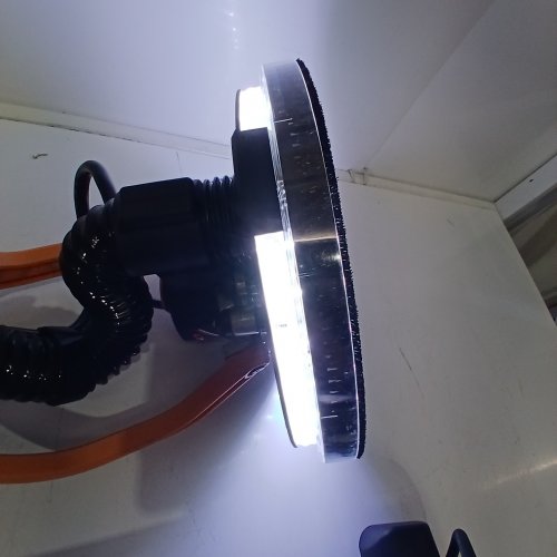 MAXXT FOLDABLE BRUSHLESS ORBITAL POWERFUL 6 VARIABLE SPEED ELECTRIC DRYWALL SANDER WITH 360° LED LIGHT - ORANGE (MODEL: MBLS550FB) image 3