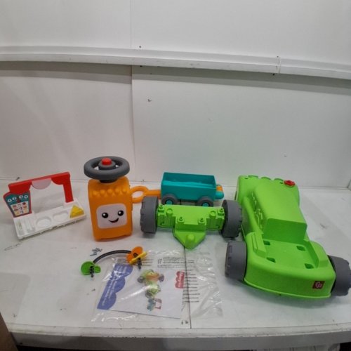 FISHER-PRICE 4-IN-1 FARM TO MARKET TRACTOR RIDE-ON WITH WAGON - (MODEL: HRB88) image 3