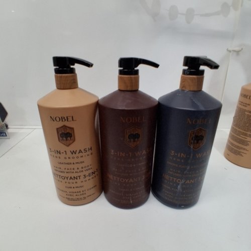 3PC ASSORTED NOBEL MEN'S GROOMING 3-IN-1 WASH SET - 32 OZ EACH (ITEM: 2053438) image 5