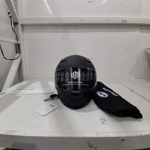 ILM MOTORCYCLE SNOWMOBILE FULL FACE HELMET WITH FOG RESISTANT LENS - M 57-58- MATTE BLACK - (MODEL:ILM-129) image 2