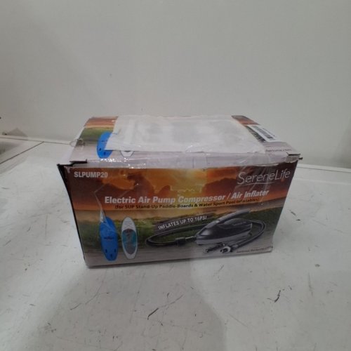 SERENELIFE ELECTRIC AIR PUMP COMPRESSOR/INFLATOR - DC 12V 110 WATTS - SILVER/BLACK (MODEL: SLPUMP20) image 4