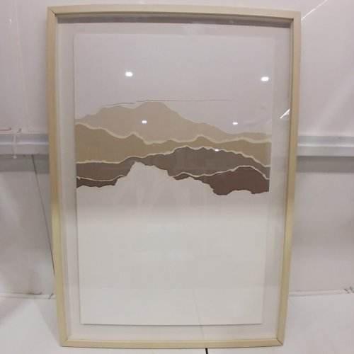 VERTUU FRAMED SUMMIT SHADOWS II PAINTING -26" X 37" - BEIGE (MODEL: 01-01191) image 3