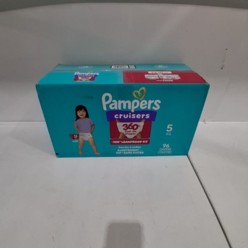 96PK PAMPERS PULL ON CRUISERS 360° 100% LEAKPROOF FIT DISPOSABLE BABY DIAPERS - SIZE 5 (27LBS+) image 3