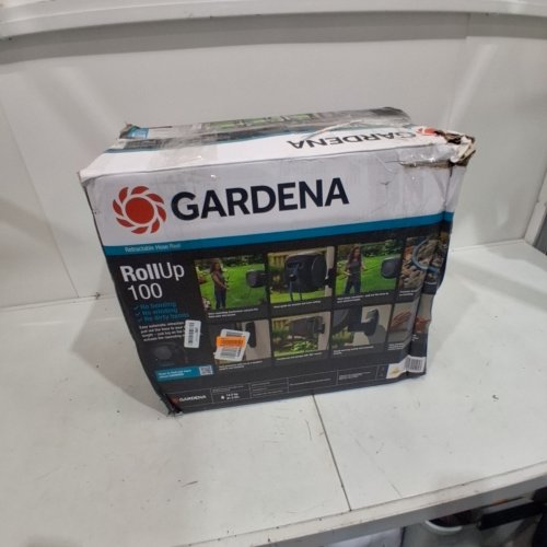 GARDENA RETRACTABLE HOSE REEL - 100FT - DARK GREY / BLUE (ITEM: 20505-81) image 4