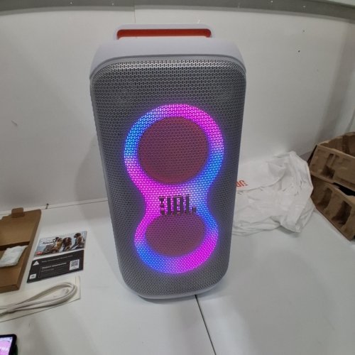 JBL PARTYBOX CLUB 120 - PORTABLE BLUETOOTH PARTY SPEAKER WITH FOLDABLE HANDLE - WHITE (MODEL:JBLPBCLUB120SWAM) image 5