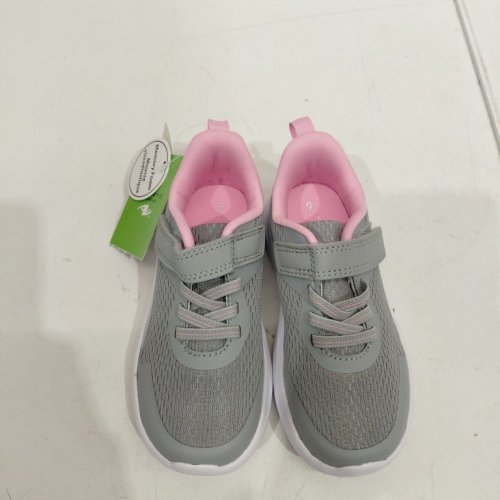 TODDLER ATHLETIC WORKS GIRLS' ATHLETIC SNEAKERS - SIZE 9 - GREY/PINK (STYLE: 76MICAGY23) image 3
