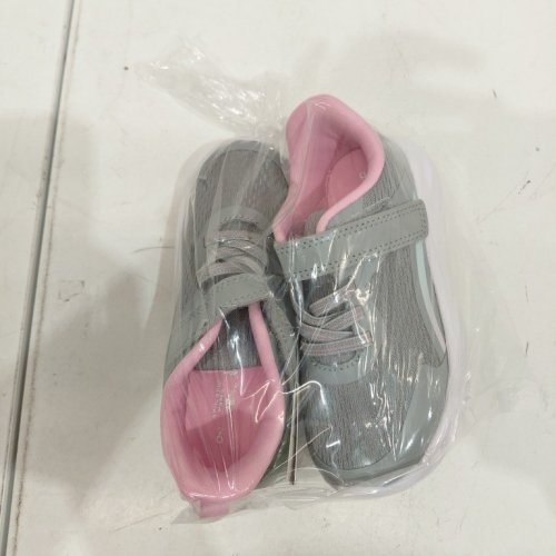 TODDLER ATHLETIC WORKS GIRLS' ATHLETIC SNEAKERS - SIZE 9 - GREY/PINK (STYLE: 76MICAGY23) image 6