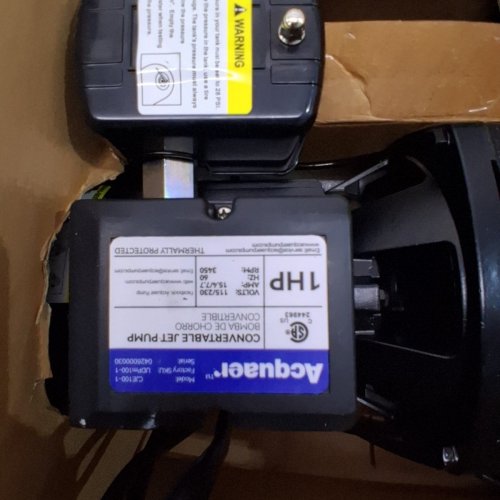 ACQUAER SHALLOW/DEEP WELL JET PUMP CAST IRON CONVERTIBLE PUMP - 1HP - UP TO 25FT OR 90FT - 115/230V - MAX 1554 GPH - BLACK (MODEL: CJE100-1) image 4
