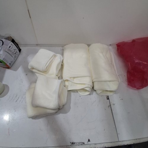 6PC POLYTE QUICK DRY LINT FREE MICROFIBER BATH TOWEL SET, 4 FACE CLOTHS AND 2 TOWELS - WHITE / VANILLA image 3