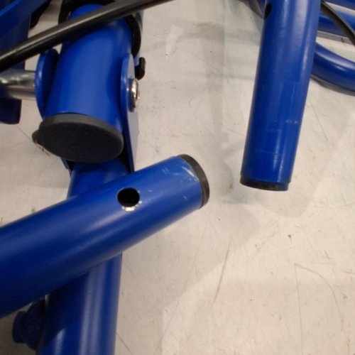 GARVEE 2-IN-1 ROLLATOR WALKER AND TRANSPORT WHEELCHAIR WITH PADDED SEAT AND FOLDABLE FOOTREST - 300LBS CAPACITY - BLUE (MODEL :POU_0AGJYE1G) image 3
