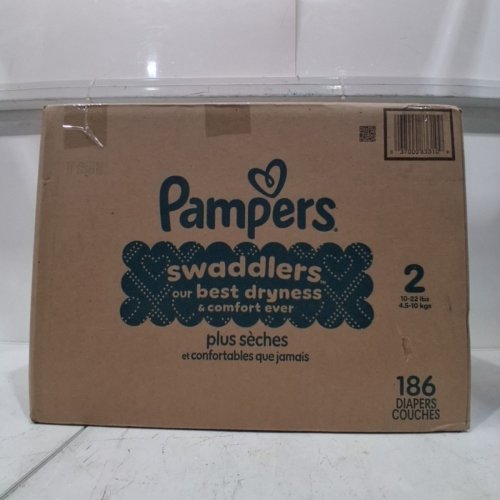 186PK PAMPERS SWADDLERS DISPOSABLE DIAPERS - SIZE 2 image 3