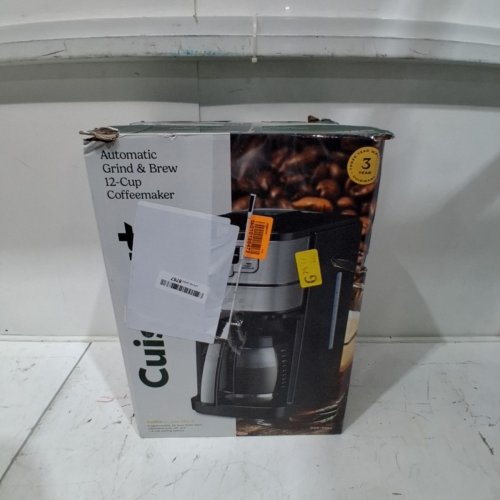 CUISINART AUTOMATIC GRIND AND BREW COFFEEMAKER WITH 1-4 CUP SETTING AND AUTO-SHUTOFF - 12 CUPS - BLACK/STAINLESS STEEL (MODEL: DGB-400C) image 4