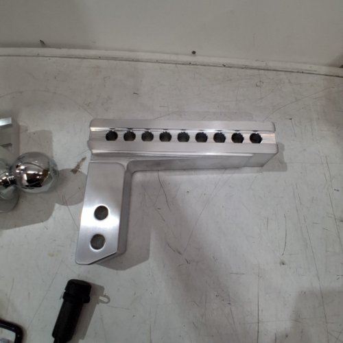 ROYEEBLISS ADJUSTABLE ALUMINUM TRAILER HITCH BALL MOUNT AND LOCK SET FOR CLASS III & IV - FITS 2" RECEIVER & 8" DROP HITCH - 12,500 LBS - 2" X 2-5/16" - SILVER AND BLACK (MODEL: RY208) image 4