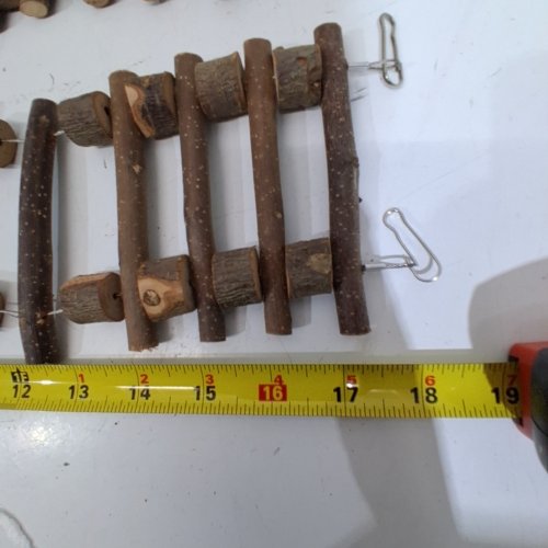 2PK WOODEN FAIRY GARDEN TWIG LADDERS - 18" - BROWN image 2
