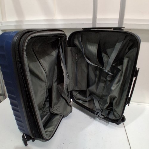 AMAZON BASICS HARDSIDE EXPANDABLE CARRY ON SPINNER TRAVEL LUGGAGE SUITCASE - 21" - BLUE image 4