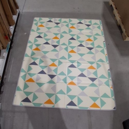 UANLAUO REVERSIBLE FOLDABLE BABY PLAY MAT - 58" X 69" - BEARS/TRIANGLE image 3