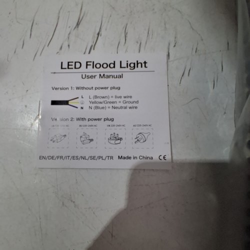 2PK HARD-WIRED LED FLOOD LIGHT - 400W, AC 100-120 V 50/60HZ - 13" X 9" image 3