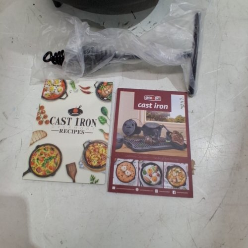 OVERMONT CAMP DUTCH OVEN PRE SEASONED CAST IRON WITH LID - 9QT - BLACK image 3