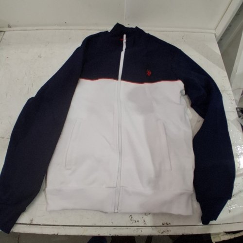MEN'S U.S. POLO ASSN. COLORBLOCK ZIP-FRONT JACKET - SMALL - NAVY / WHITE / RED image 2