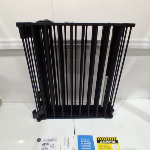 REGALO 4-IN-1 8-PANEL SUPER WIDE METAL SAFETY GATE/PLAY YARD - 24"-192" X 28" - BLACK (MODEL: 1350 B DS) image 2