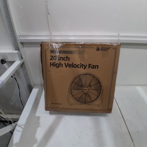 BEYOND BREEZE HIGH VELOCITY HEAVY DUTY 3-SPEED INDUSTRIAL FLOOR FAN WITH 360° TILT - 20" - BLACK (MODEL: CFHV20-EC) image 2