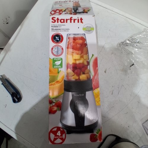 4PC STARFRIT PERSONAL BLENDER SET - 120 V, 300W - STAINLESS STEEL / BLACK (MODEL: H-2576) image 3