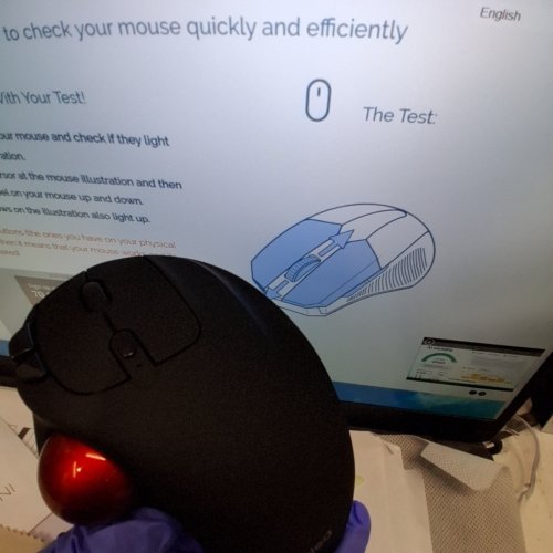 NULEA WIRELESS TRACKBALL MOUSE - BLACK/RED - (MODEL: M501) image 2