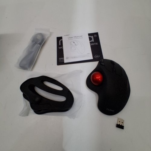 NULEA WIRELESS TRACKBALL MOUSE - BLACK/RED - (MODEL: M501) image 3