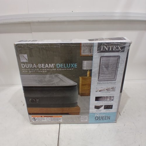 INTEX DURA-BEAM DELUXE COMFORT-PLUSH HIGH-RISE AIR MATTRESS - 22" - GREY image 3
