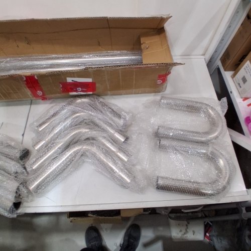 16PC CUSTOM DIY EXHUAST PIPE KIT - UNIVERSAL - SILVER image 4