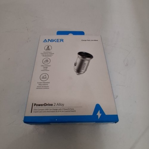 ANKER POWERDRIVE 2 ALLOY CAR CHARGER - 24W - SILVER (MODEL: A2727H41-1) image 3