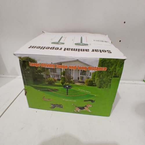 4PK OUTDOOR ULTRASONIC SOLAR POWERED ANIMAL REPELLENT DEVICES - GREEN - (MODEL: MYPR-011) image 4