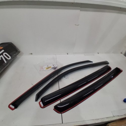 4PC HUSKY LINERS AUTOMOTIVE WINDOW VISOR SET - FITS VARIOUS DODGE AND RAM MODELS - BLACK image 3