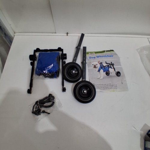 ADJUSTABLE PET HANDICAP DOG WHEELCHAIR - SMALL- BLUE/ BLACK image 2