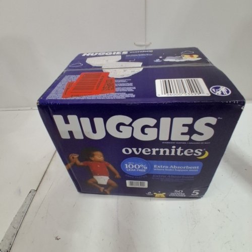 50PK HUGGIES OVERNITES NIGHT-TIME BABY DIAPERS -SIZE 5 image 2