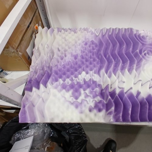 DREAMSMITH 7-ZONE FULL MEMORY FOAM MATTRESS TOPPER - 3" THICKNESS - DOUBLE/FULL 54" X 75" - PURPLE / WHITE image 6