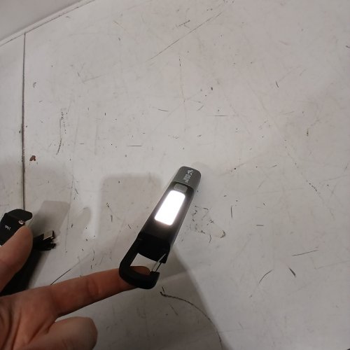 SMILING SHARK RECHARGEABLE 2-IN-1 WATERPROOF FLASH LIGHT WITH SIDE LIGHT & HOOK - BLACK / GRAY (MODEL: G1) image 2