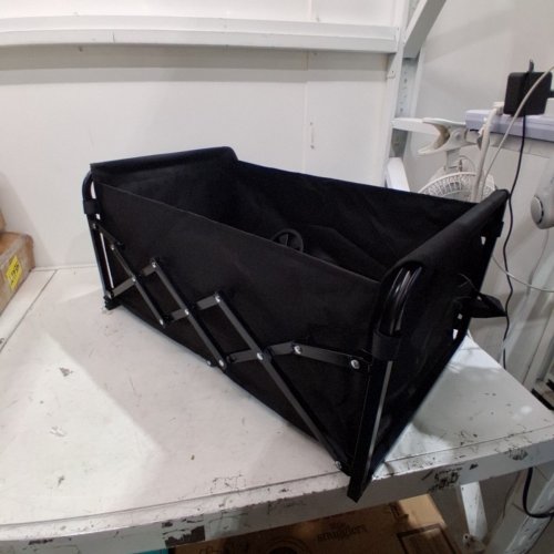 FOLDABLE COLLAPSIBLE METAL WAGON CART - BLACK image 2