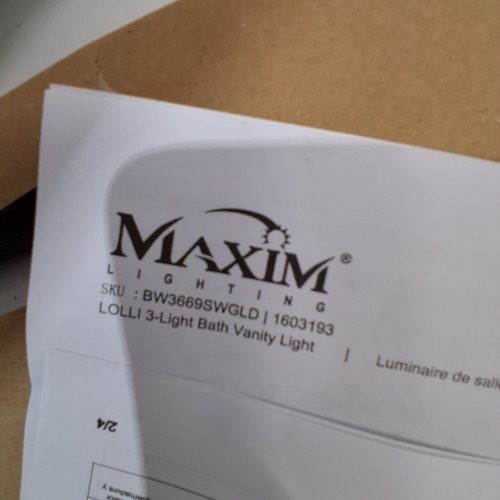 MAXIM 3-LIGHT BATH VANITY LIGHT - 24" - GOLD image 2