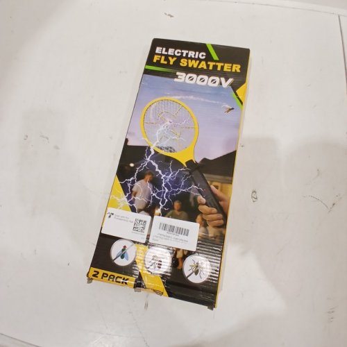 2PK ZHOUHE 3000V HANDHELD BUG ZAPPER RACKETS FOR INDOOR PEST CONTROL - 17" - YELLOW image 2