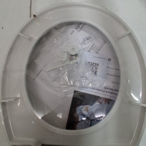 ROUND TOILET SEAT AND COVER - 16.5" - WHITE (MODEL: PHO_161CZRQ9) image 4