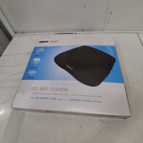 OBUSFORME CONTOURED GEL/MEMORY FOAM SEAT CUSHION - 14" X 12.5" - BLACK (MODEL: ST-GEL-01) image 3