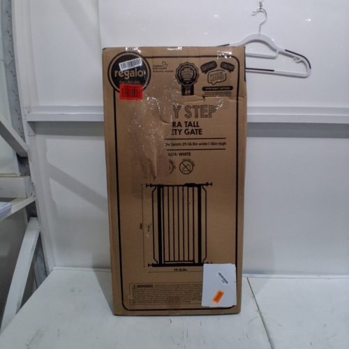 REGALO EASY STEP EXTRA TALL WALK-THRU METAL SAFETY GATE - 36" X 29" - 36.5" - WHITE (MODEL: 1166HDS) image 3