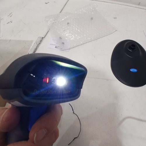 NETUM 2D QR WIRED HANDHELD BARCODE SCANNER WITH STAND - BLACK image 2