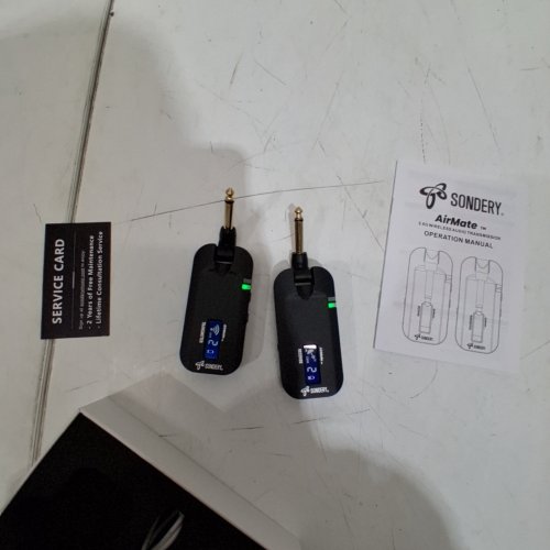SONDERY WIRELESS TRANSMITTER RECEIVER SYSTEM FOR GUITAR BASS KEYBOARD - 115FT - BLACK - (MODEL:A4) image 2