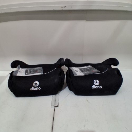 2PK DIONO SOLANA BACKLESS BOOSTER CAR SEATS - 40-120LBS MAX - BLACK (MODEL: 32060) image 2