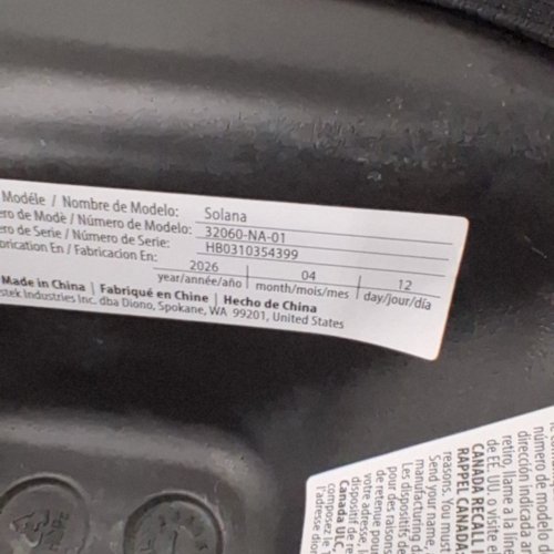 2PK DIONO SOLANA BACKLESS BOOSTER CAR SEATS - 40-120LBS MAX - BLACK (MODEL: 32060) image 4