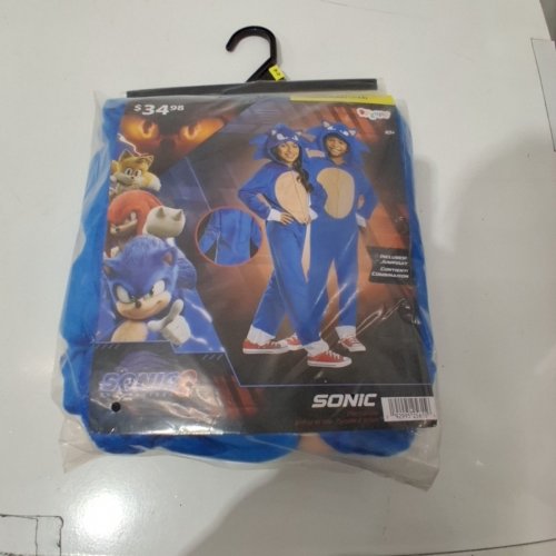 KID'S DISGUISE SONIC 3 SONIC COSTUME OFFICIAL MOVIE COSTUME - LARGE 10/12 - BLUE image 2